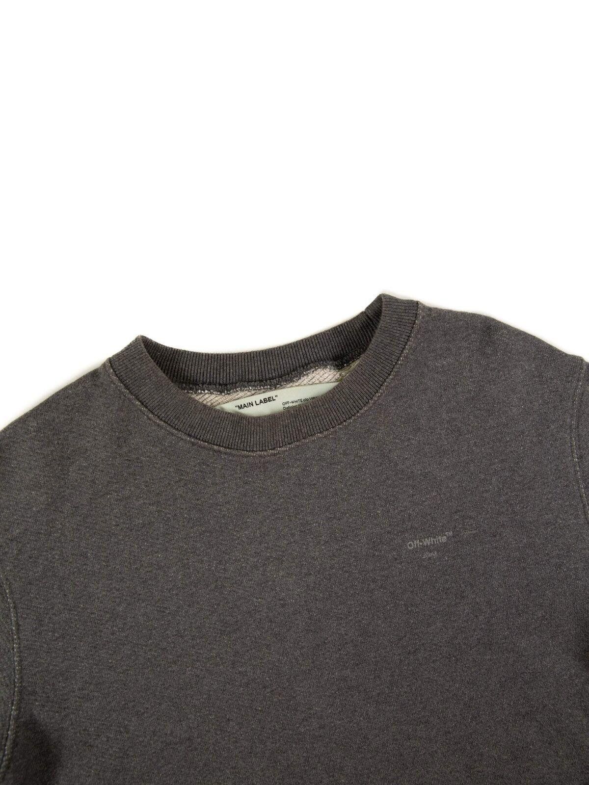 Off-White Off-White Mens Melange Grey Arrow Sweatshirt Small Grey Size US S / EU 44-46 / 1 - 4 Thumbnail
