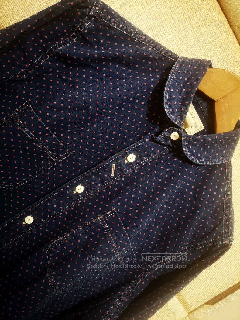 RRL Ralph Lauren RRL Ralph Lauren Pink polka dot blue dye workwear shirt Size US S / EU 44-46 / 1 - 2 Thumbnail