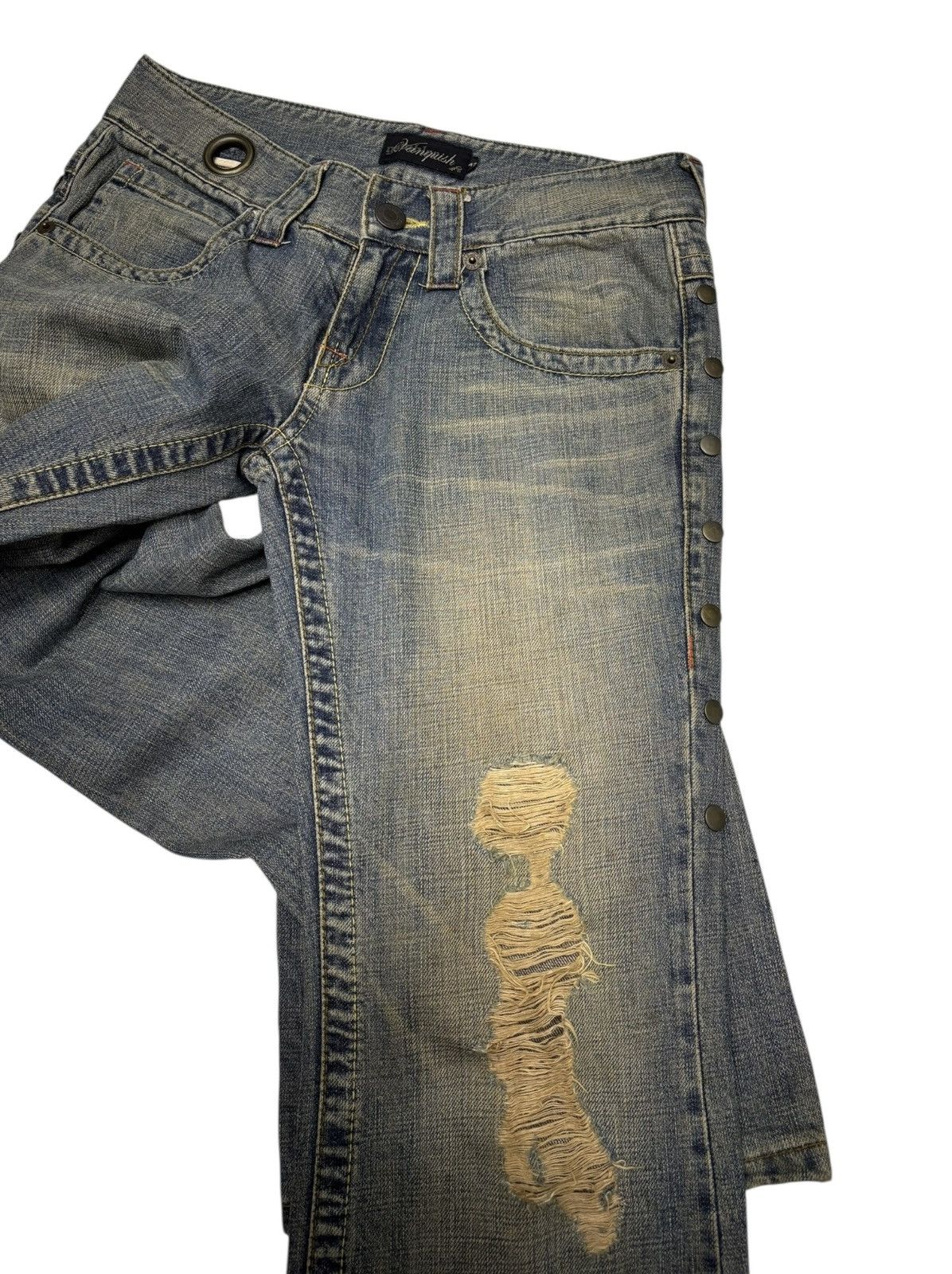 If Six Was Nine VANQUISH DISTRESSED RUSTY MUD WASH FLARE JEANS Size US 30 / EU 46 - 5 Thumbnail
