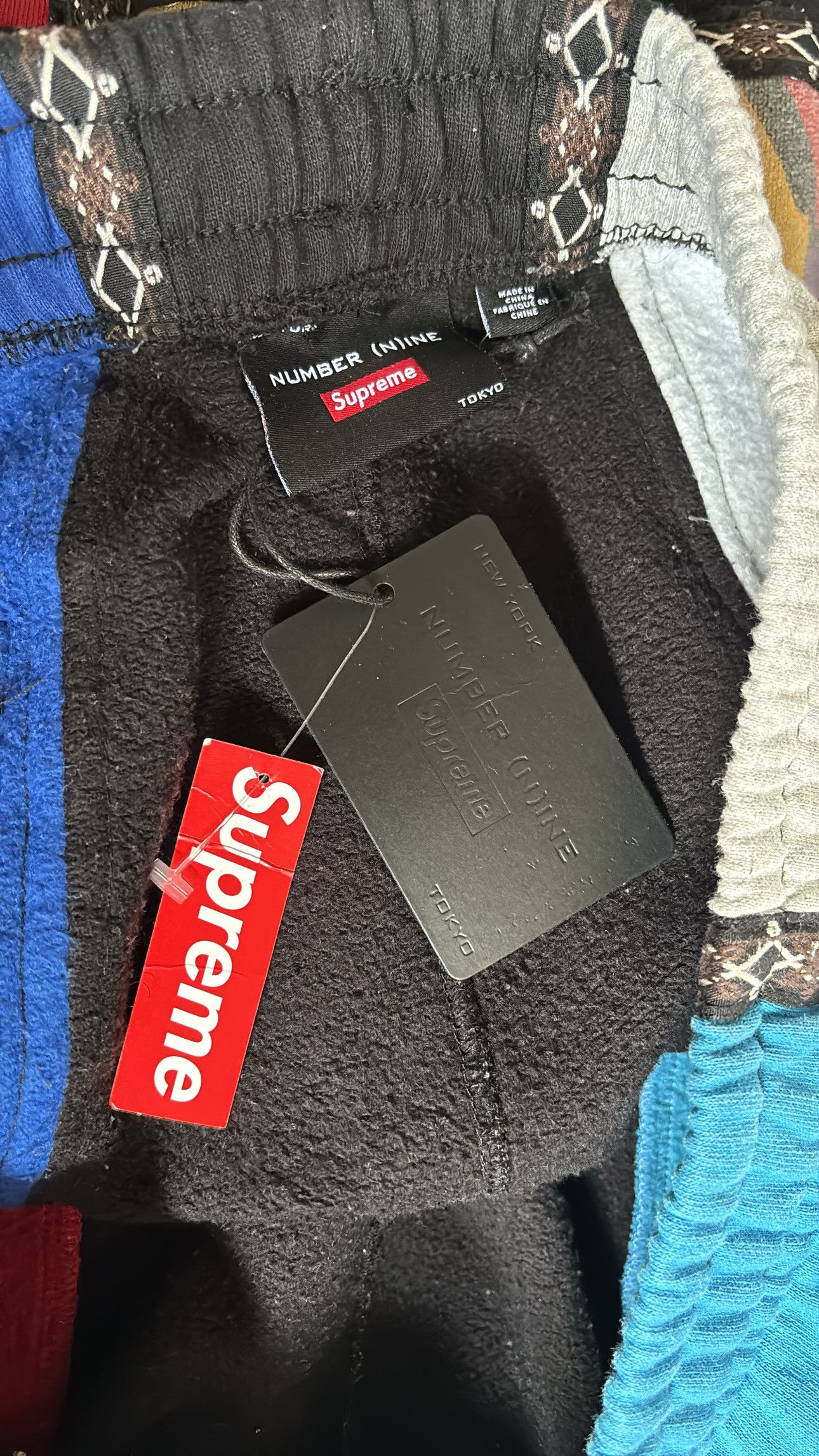 Number (N)ine × Supreme Supreme Number (N)ine Patchwork Sweatpant Size US 32 / EU 48 - 3 Thumbnail