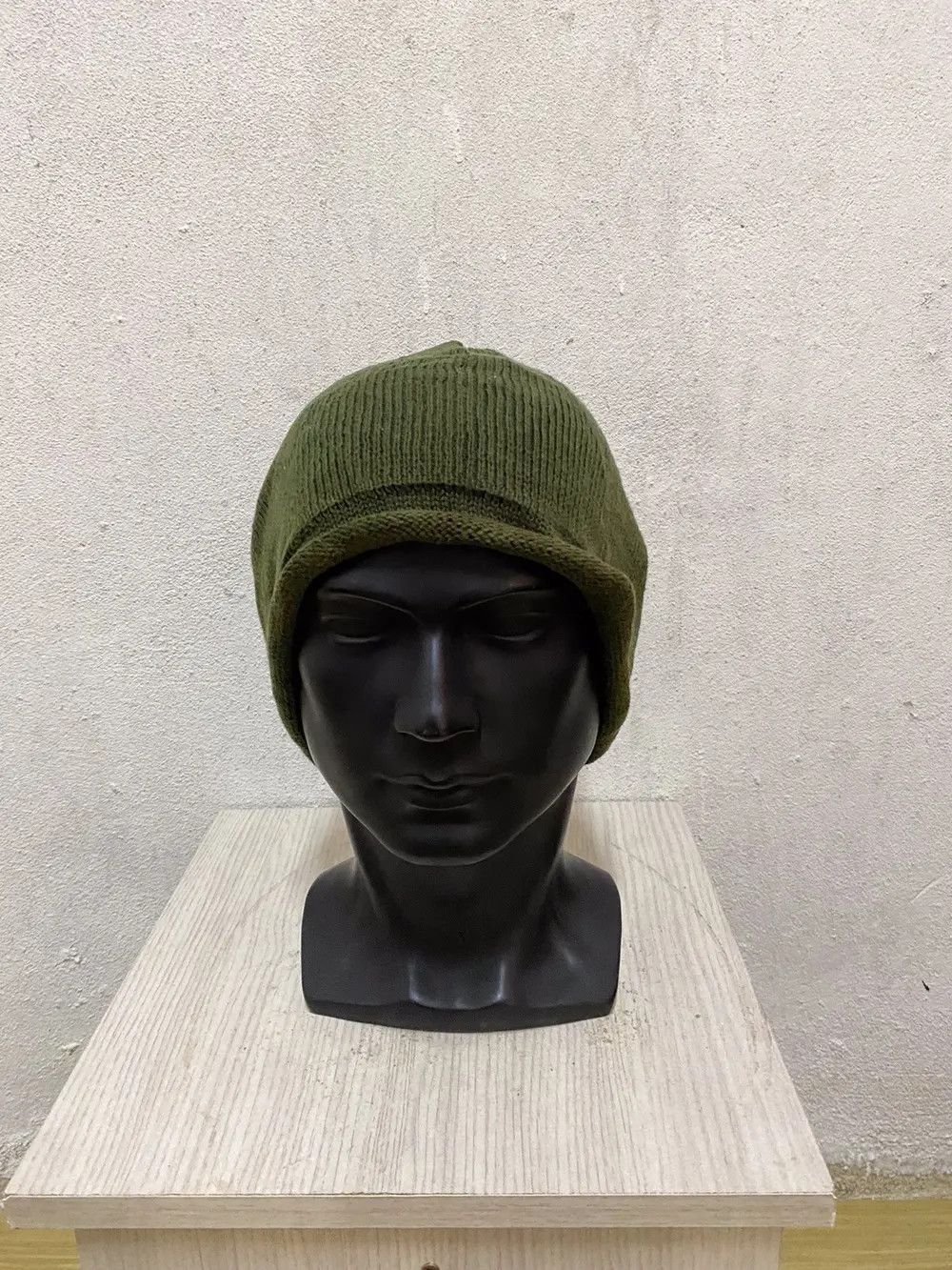 Japanese Brand Military Colour Japanese Brand Beanie Hat Size ONE SIZE - 3 Thumbnail