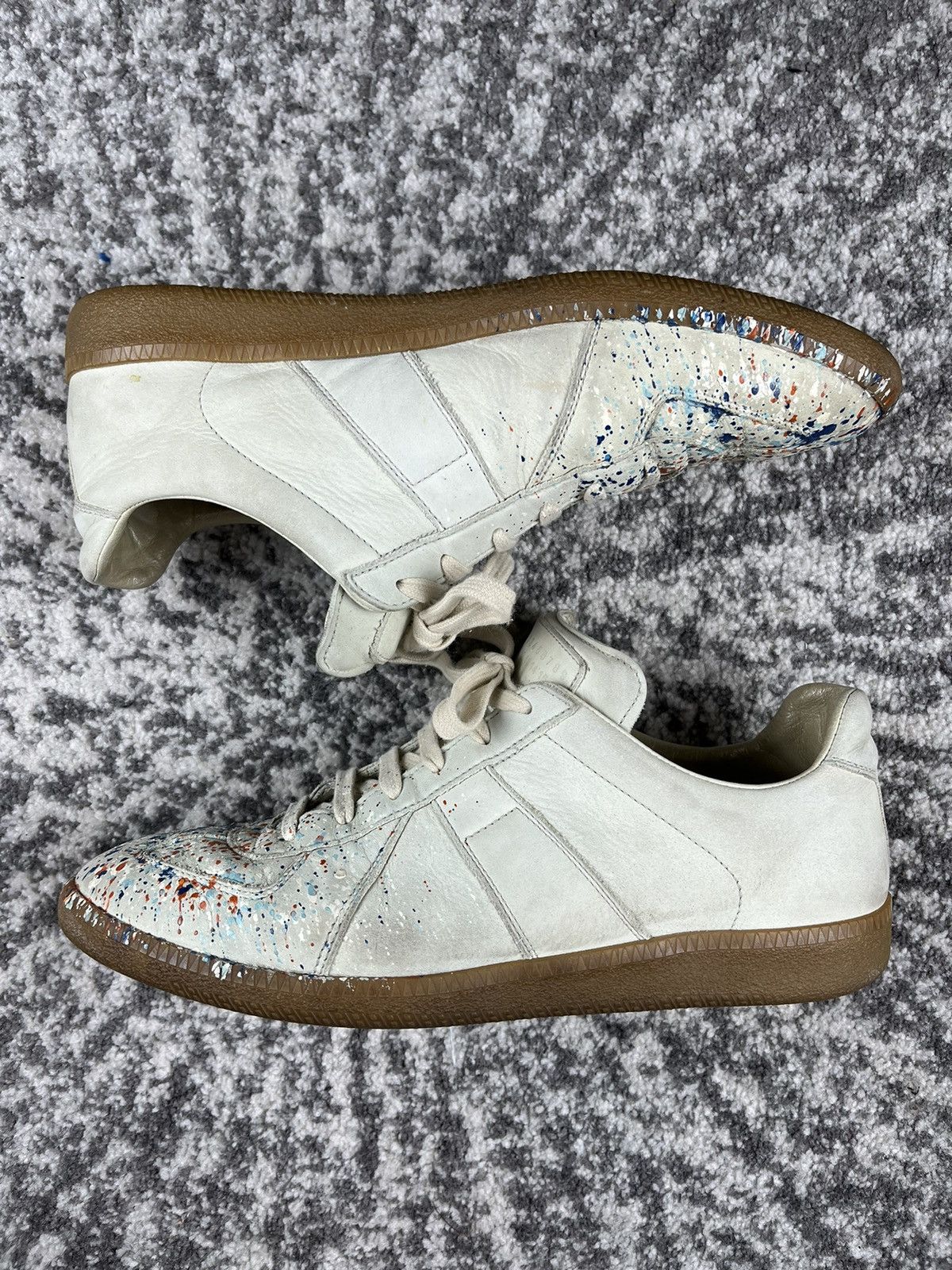 Maison Margiela RARE Maison Margiela Paint Splatter GAT Sneakers, Size 41 Size US 8 / EU 41 - 2 Thumbnail