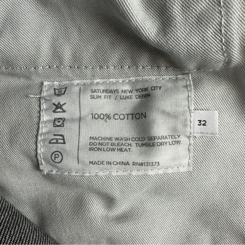 Saturdays NYC Saturdays NYC Men's Size 32x26 Slim Fit Luke Denim Light Gr Size US 32 / EU 48 - 6 Thumbnail