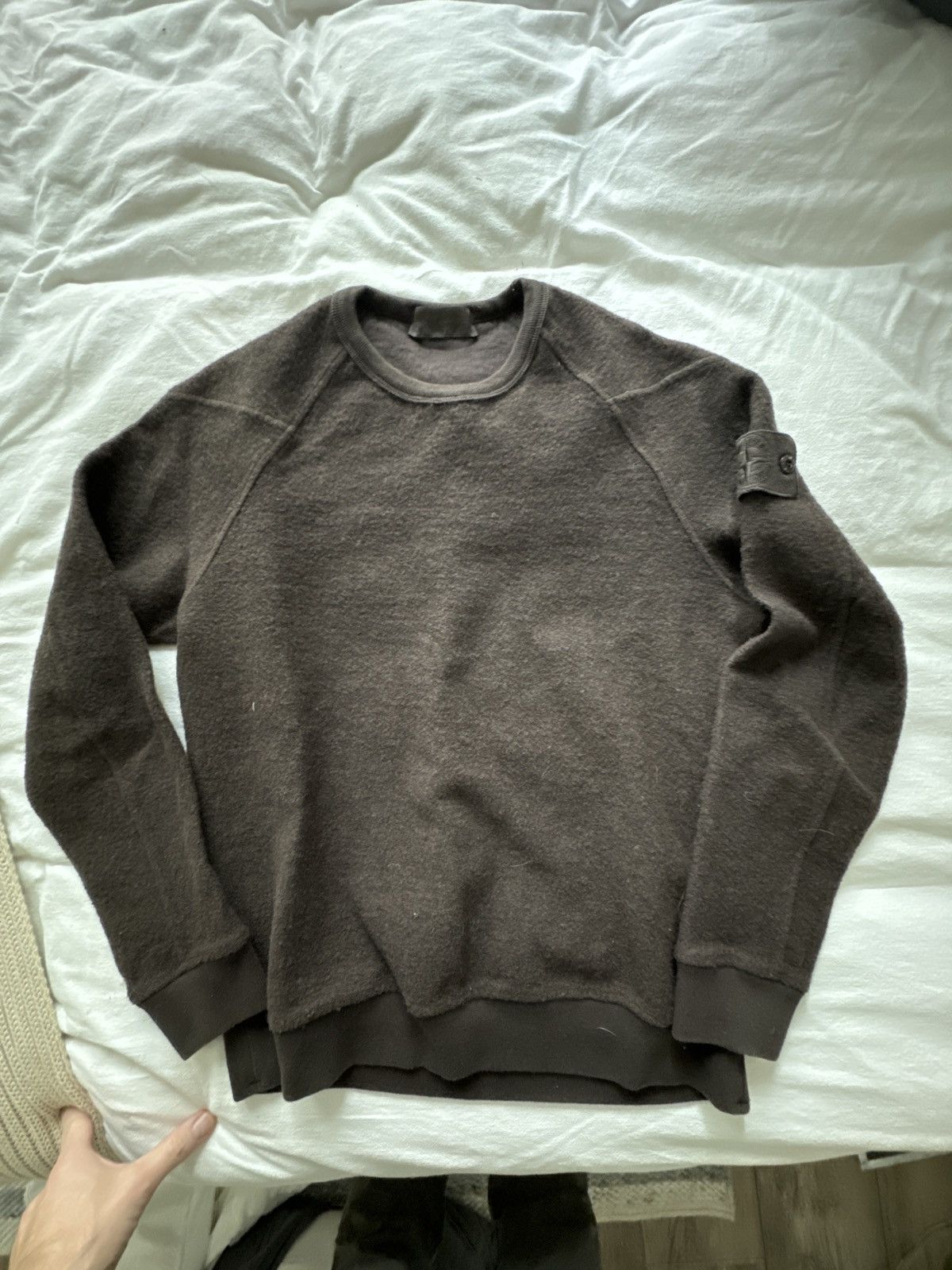 image of Stone Island Ghost Sweater in Brown, Men's (Size Small)