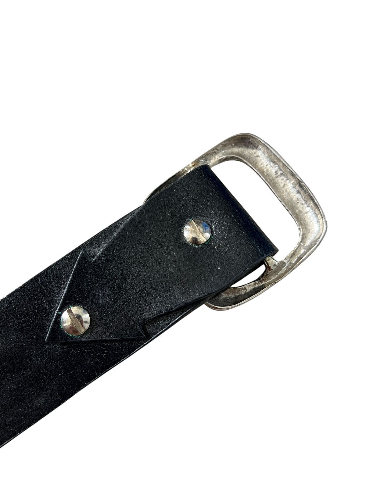Genuine Leather Studded Punk Custom Made Leather Belt Size ONE SIZE - 6 Thumbnail