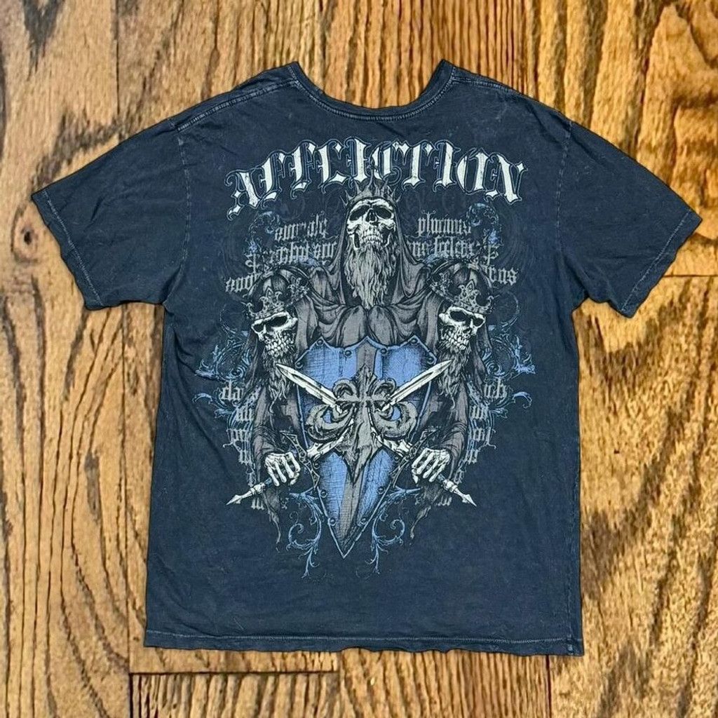 Affliction Y2K Affliction Crowns and Skulls Alt Grunge T Shirt Size US XL / EU 56 / 4 - 2 Thumbnail