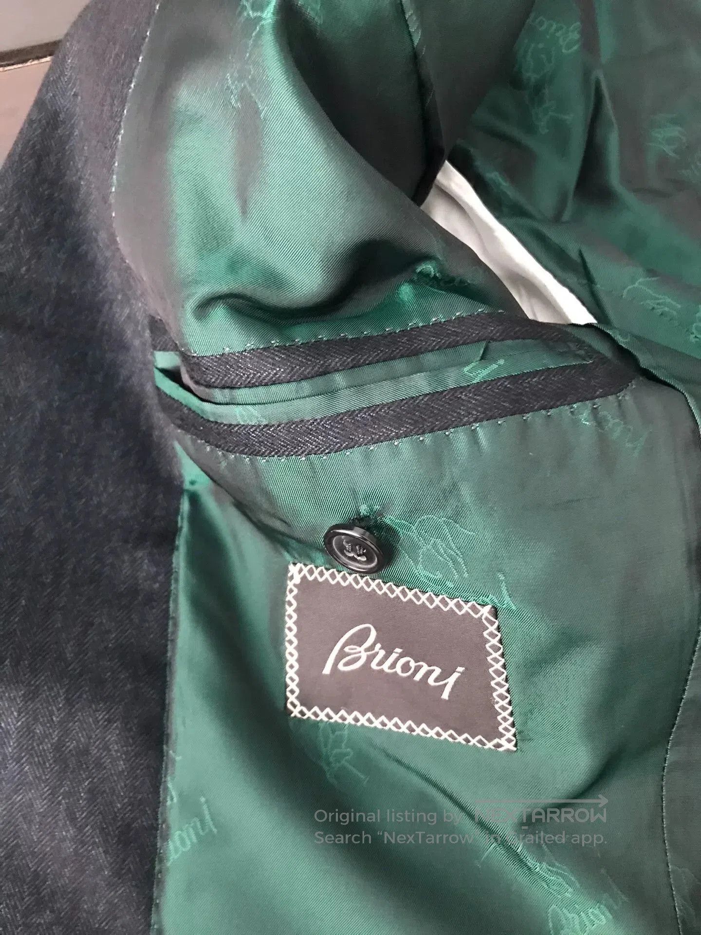 Brioni brioni cashmere silk suit jacket black green. Size US L / EU 52-54 / 3 - 7 Thumbnail