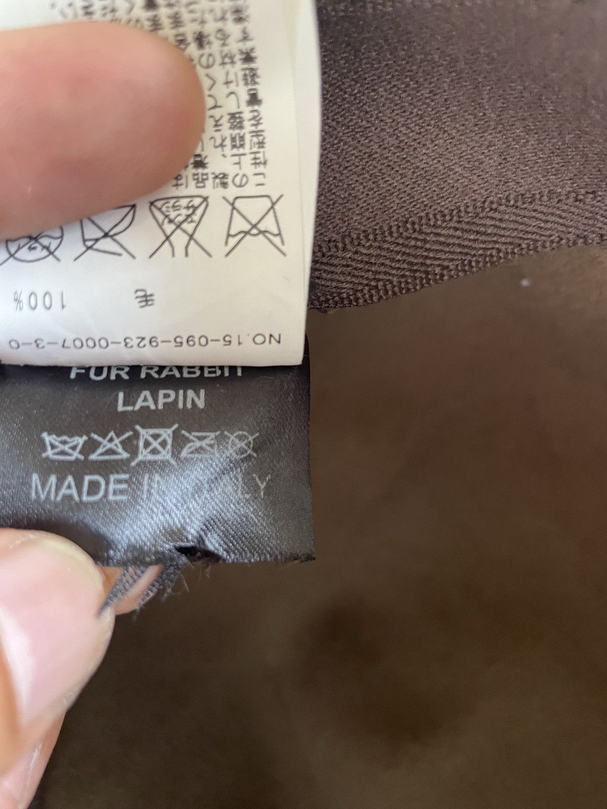 Vintage Rabbit Fur Lapin Fedora Brown Size 57 7 1/8 Made In Italy Size ONE SIZE - 6 Thumbnail