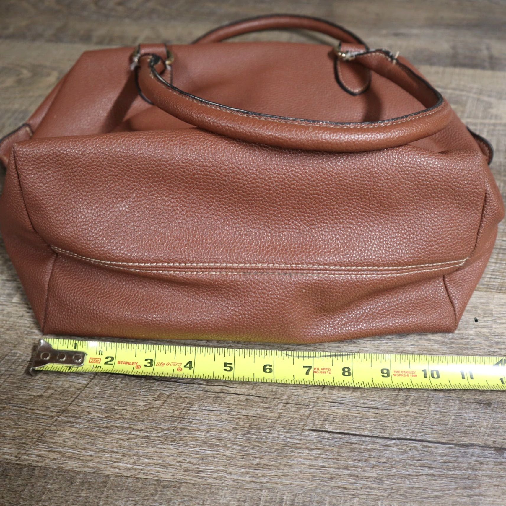 Kenneth Cole VINTAGE Kenneth Cole Brown Reaction Zip Hobo Shoulder Bag Purse Size ONE SIZE - 6 Thumbnail