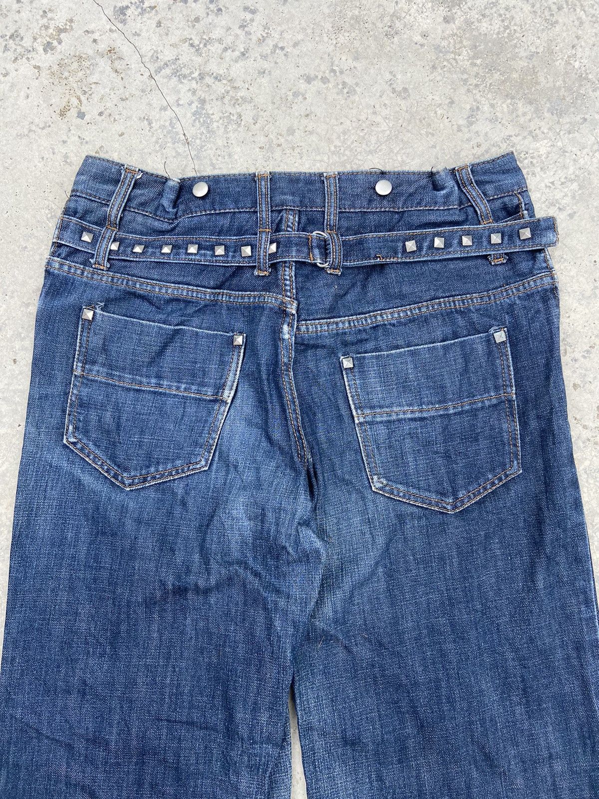 14th Addiction World wide love jeans baggy flared jeans studded Size US 31 - 2 Thumbnail