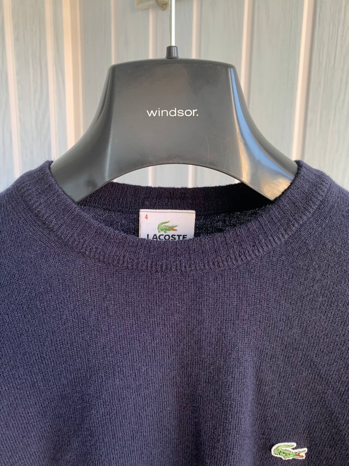 Lacoste Vintage Lacoste Men Navy Wool Knit Classic Sweater Size US M / EU 48-50 / 2 - 8 Thumbnail