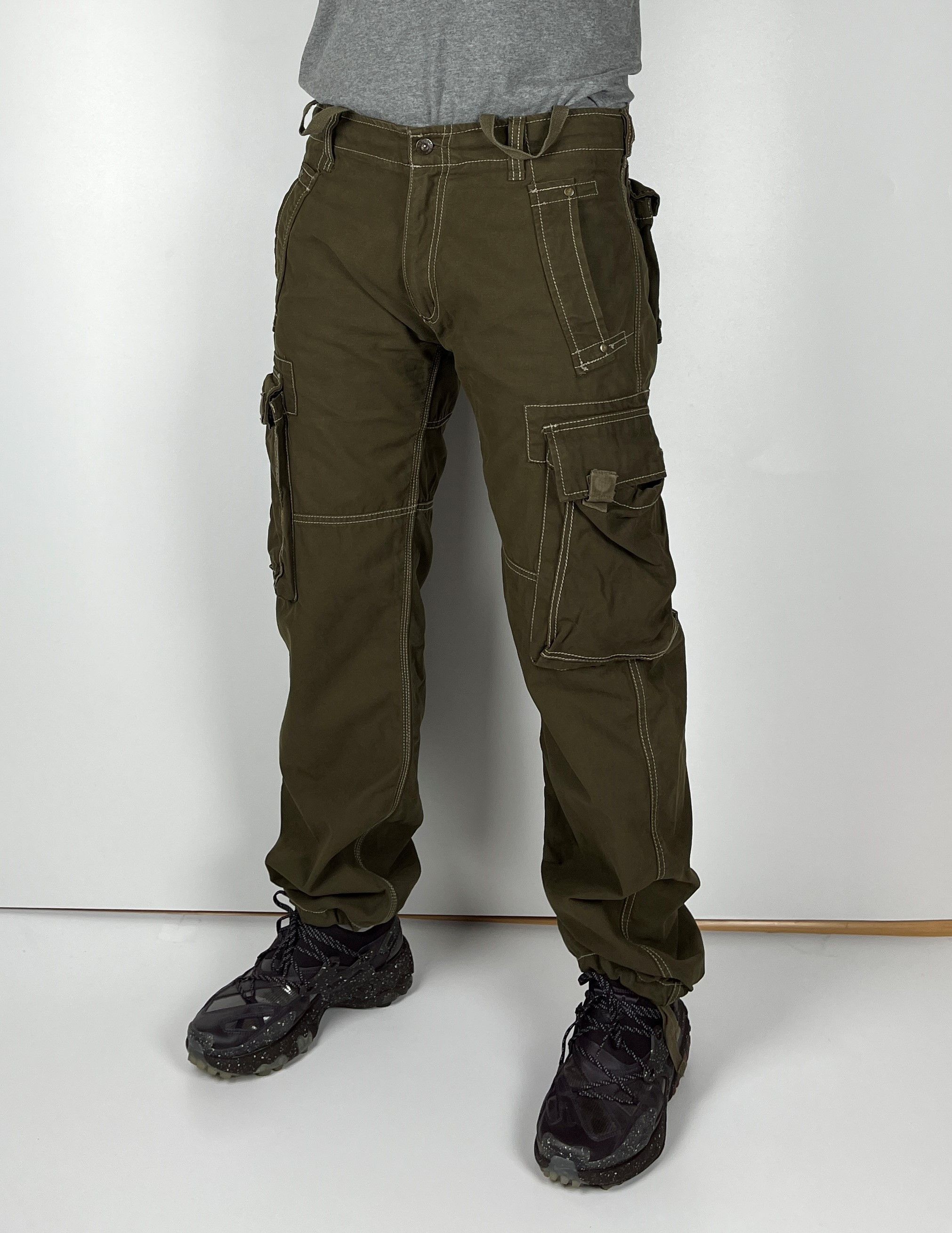 Vintage Vintage Avant Garde Cargo Bondage Multi-Pocket Pants Size US 33 - 5 Thumbnail