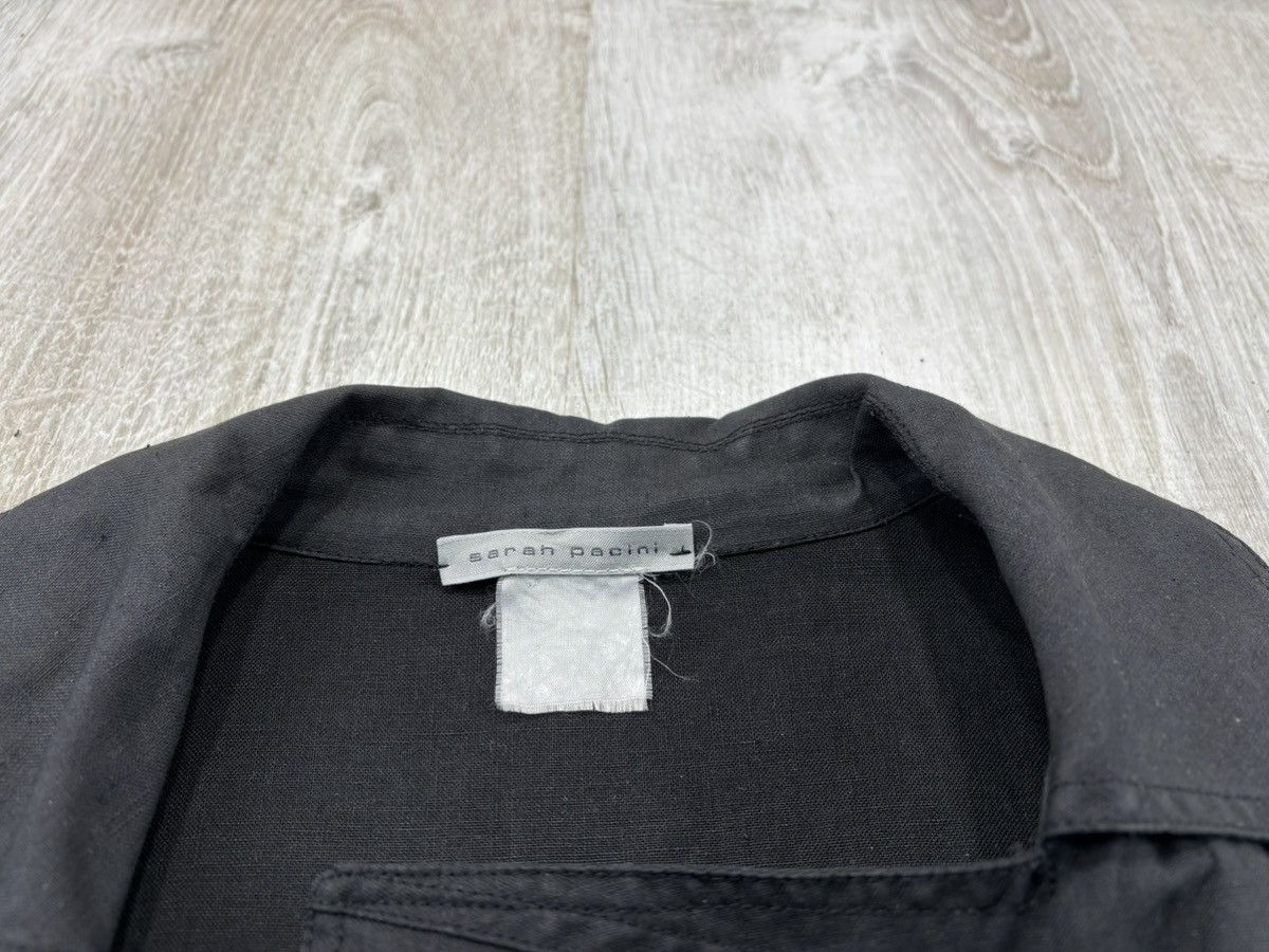 Japanese Brand × Sarah Pacini Womens linen coat Sarah Pacini Size S Color Black Size S / US 4 / IT 40 - 6 Thumbnail
