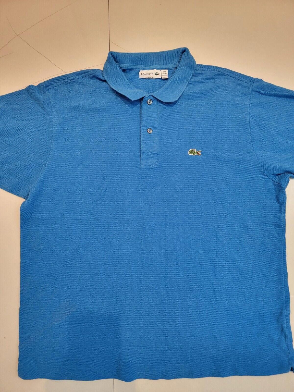 Lacoste Lacoste Shirt Solid Short Sleeve Casual Polo Crocodile Logo Size US XL / EU 56 / 4 - 1 Thumbnail