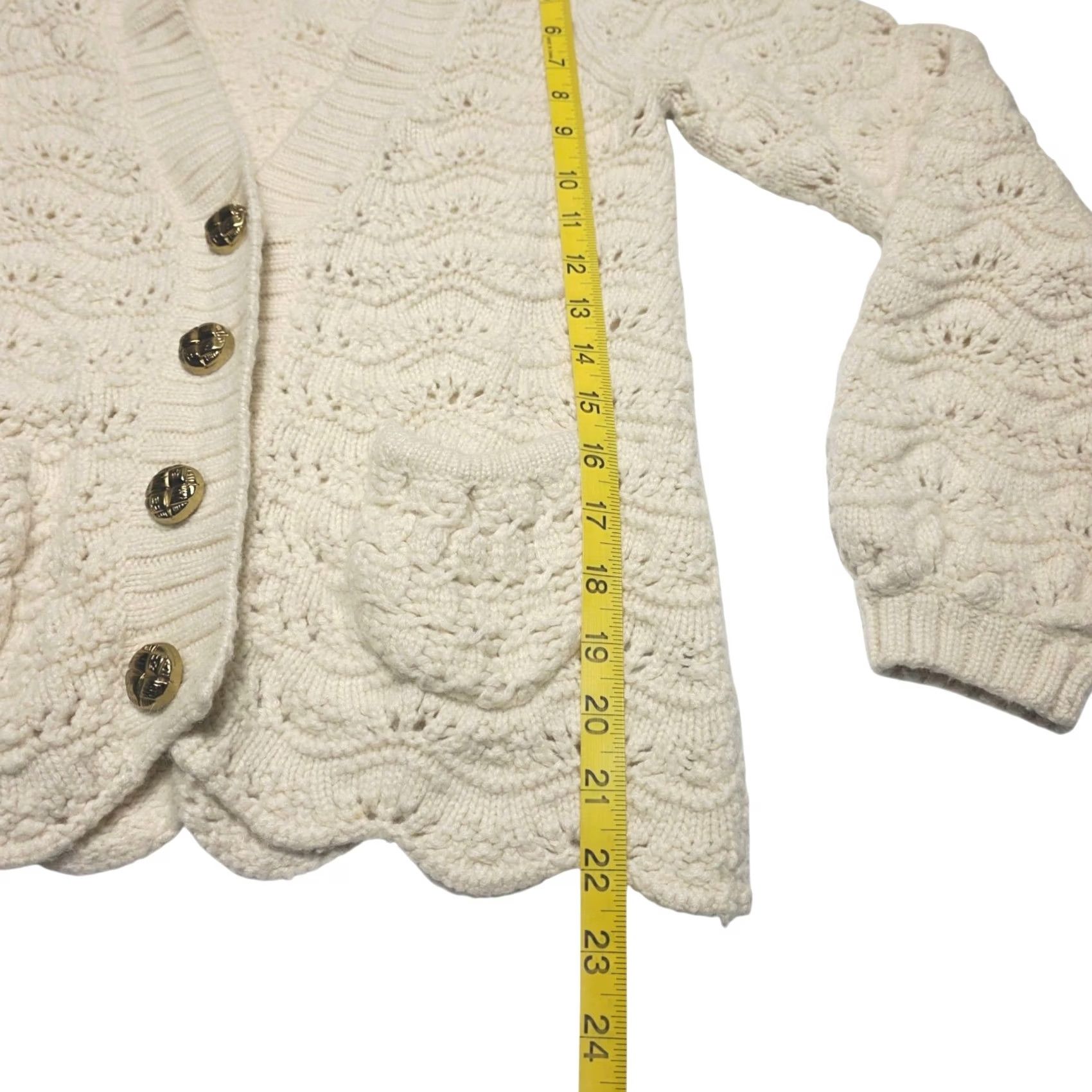 Juicy Couture VINTAGE Juicy Couture Cardigan Sweater Cable Knit Wool Cashmere Blend Small Y2K Womens Size S / US 4 / IT 40 - 7 Thumbnail