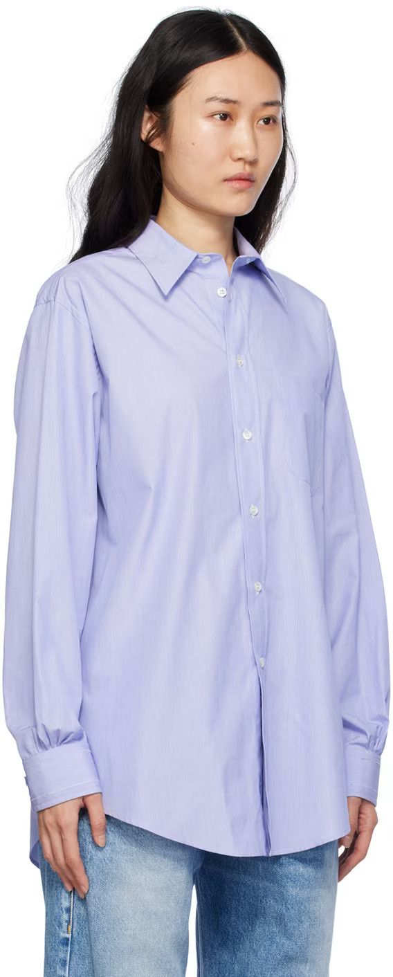 Maison Margiela o1y0625 Striped Shirt in Blue Size XS / US 0-2 / IT 36-38 - 2 Thumbnail