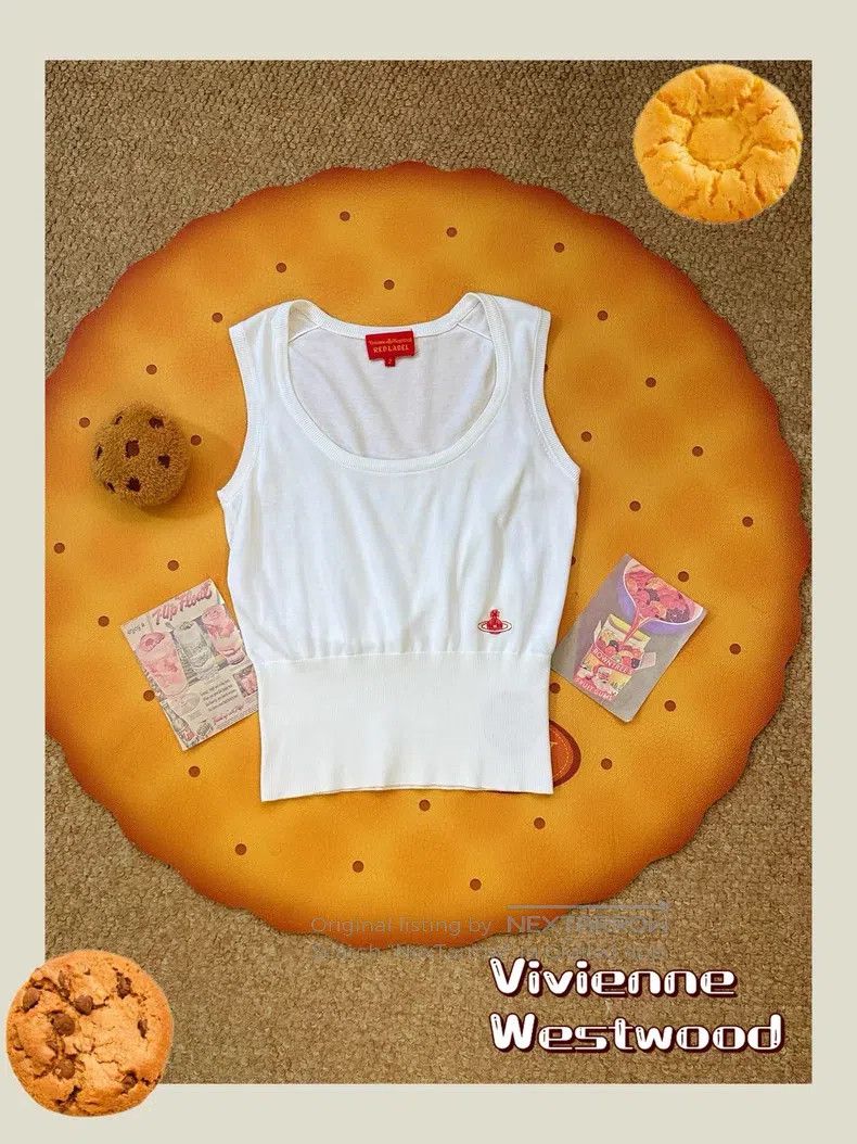 Vivienne Westwood Vivienne Westwood White Sleeveless Knit Vest Size M / US 6-8 / IT 42-44 - 1 Thumbnail