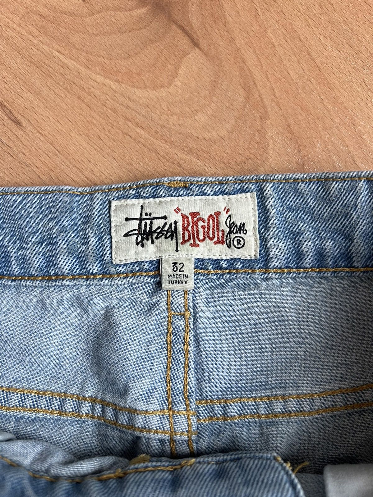 Stussy Stüssy denim shorts – small logo on front pocket, light wash Size US 32 / EU 48 - 3 Thumbnail