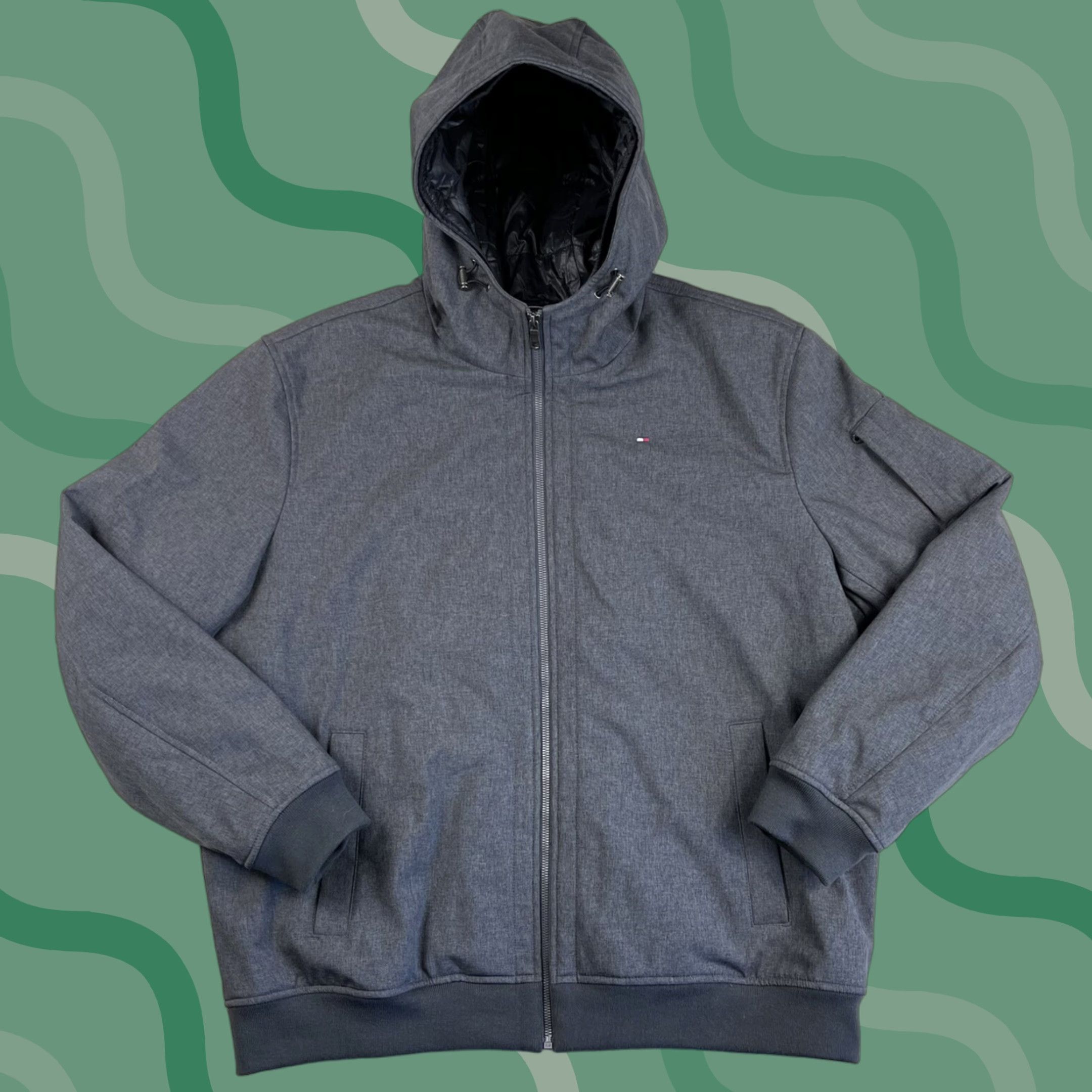 Tommy Hilfiger Tommy Hilfiger Jacket Hooded Soft Shell Quilted Lined Puffer Gray 2XL Mens Ski Flag Quilted Water Resistant Size US XXL / EU 58 / 5 - 1 Thumbnail
