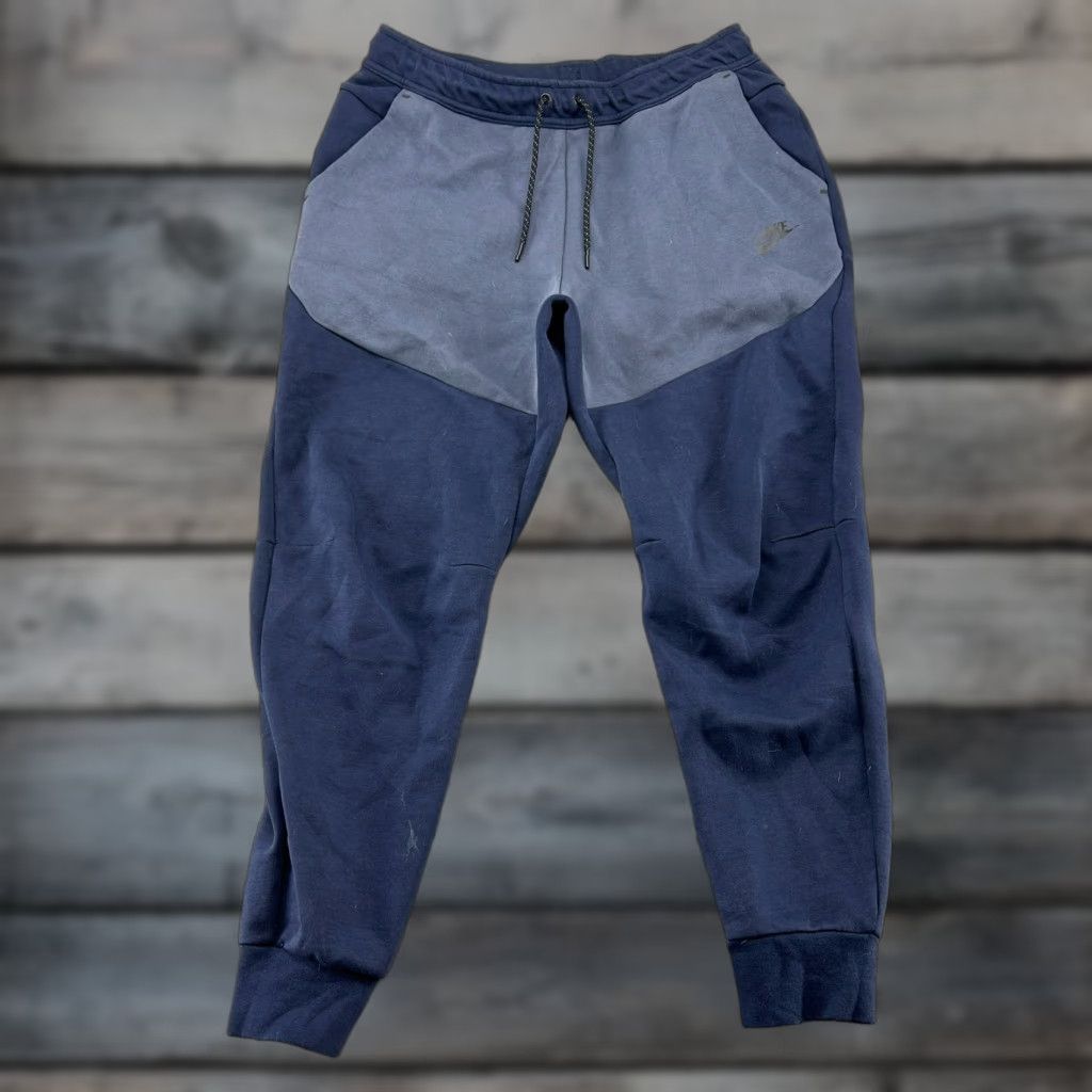 Nike Nike Pants Mens L Blue Navy Jogger Sweat Club Fleece Swoosh Drawstring Cotton Size US 33 - 1 Thumbnail