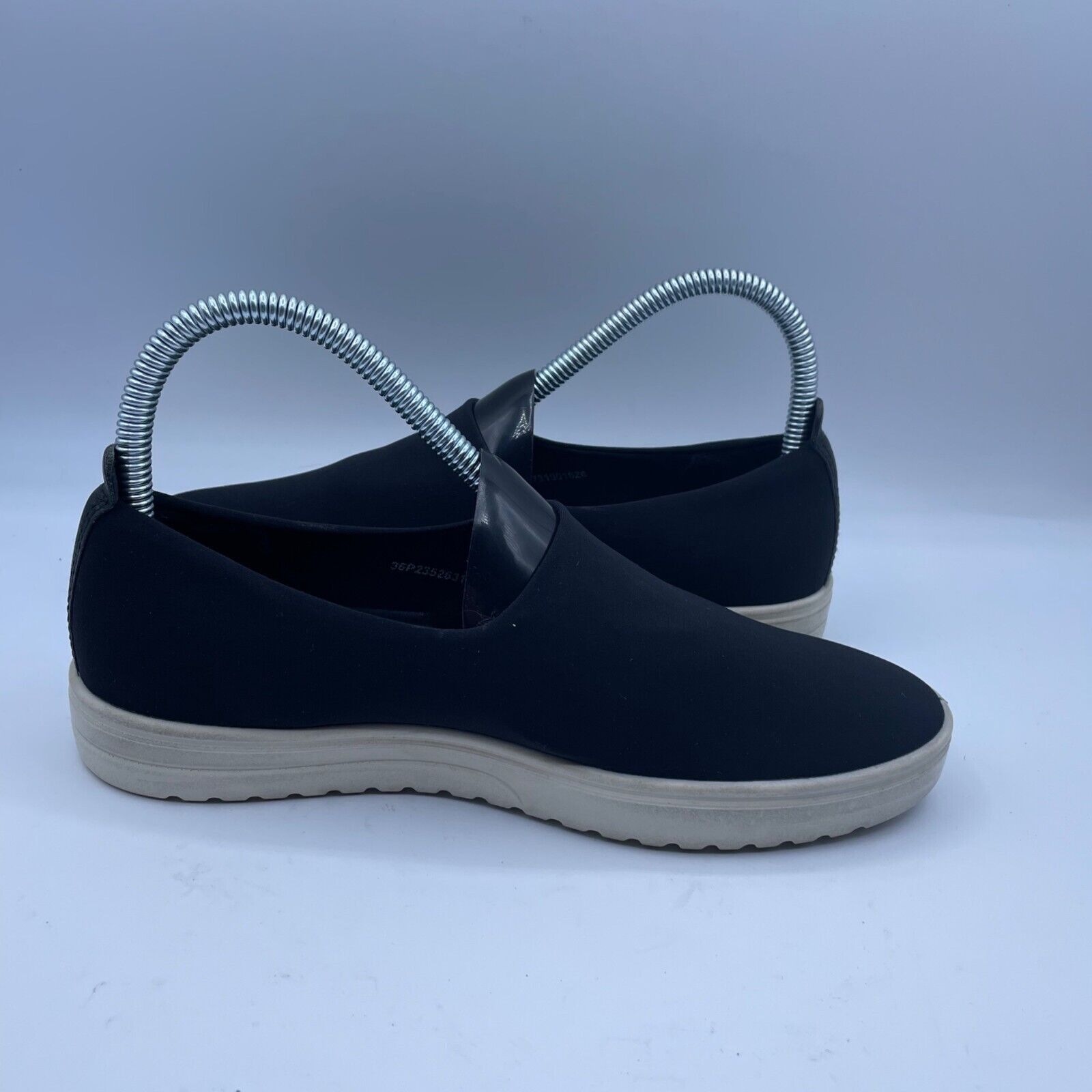 Ecco ecco Soft Slip On Black White Leather Shoes Womens 36 Size US 5 / IT 35 - 5 Thumbnail