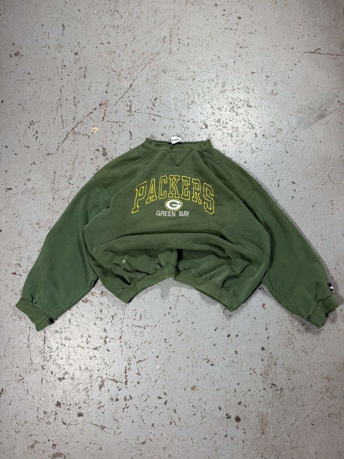 Puma Vintage Thrashed Green Bay Packers Puma Sweater Distressed Size US XL / EU 56 / 4 - 1 Thumbnail