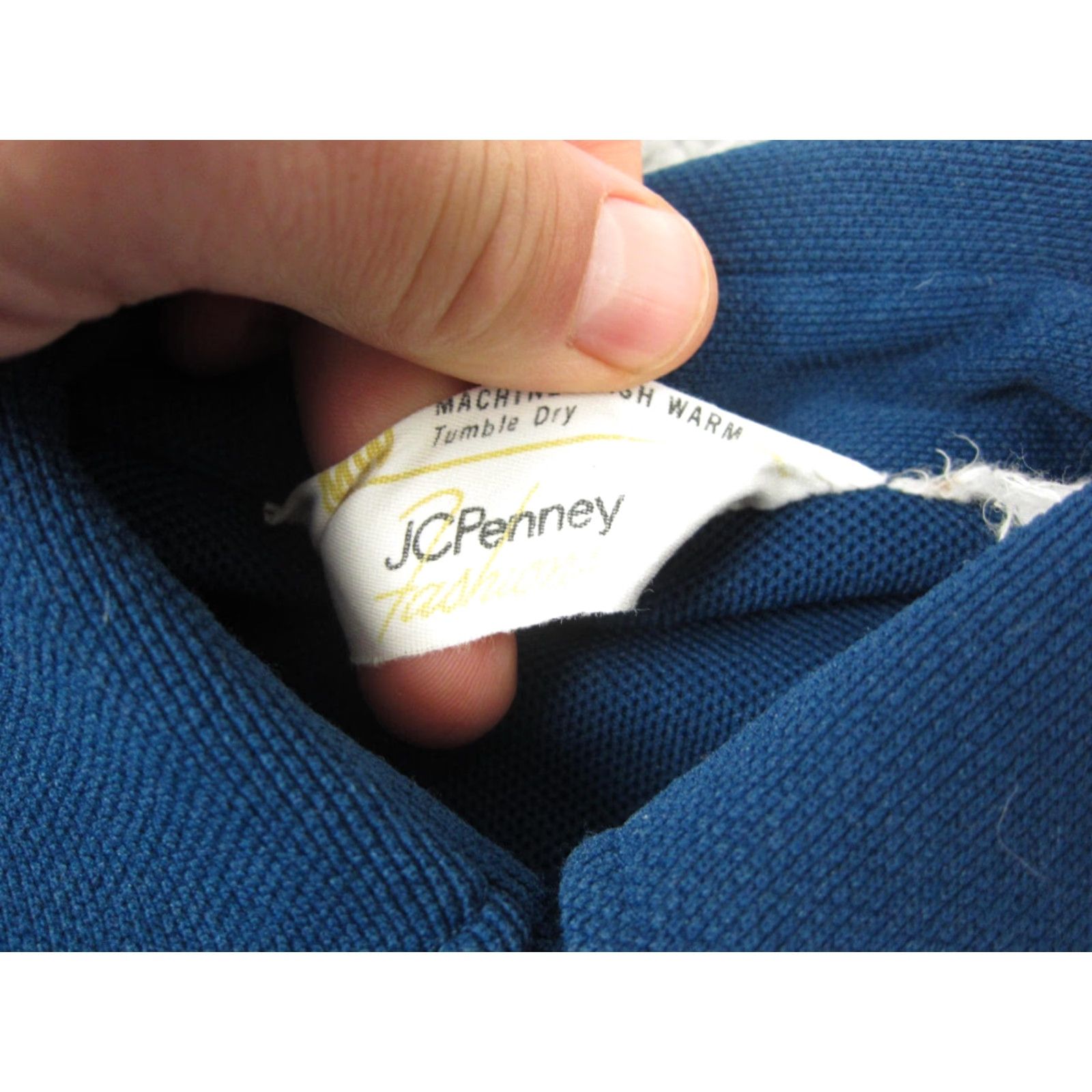 JCPenney VINTAGE JC Penney Shirt Womens M Blue 90s Western Button-Up Workwear Casual Cotton Canvas Pockets Button Size M / US 6-8 / IT 42-44 - 7 Thumbnail