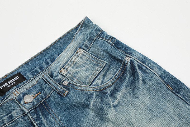 Japanese Brand American trendy retro washed blue jeans Size US 32 / EU 48 - 5 Thumbnail