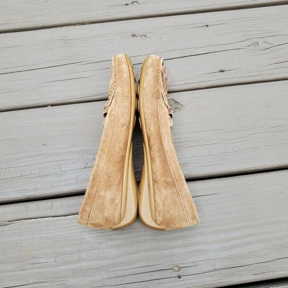 G.H. Bass & Co. GH Bass Bonnie Tan Honey Suede Leather Tassel Penny Loafers Size US 6.5 / IT 36.5 - 4 Thumbnail