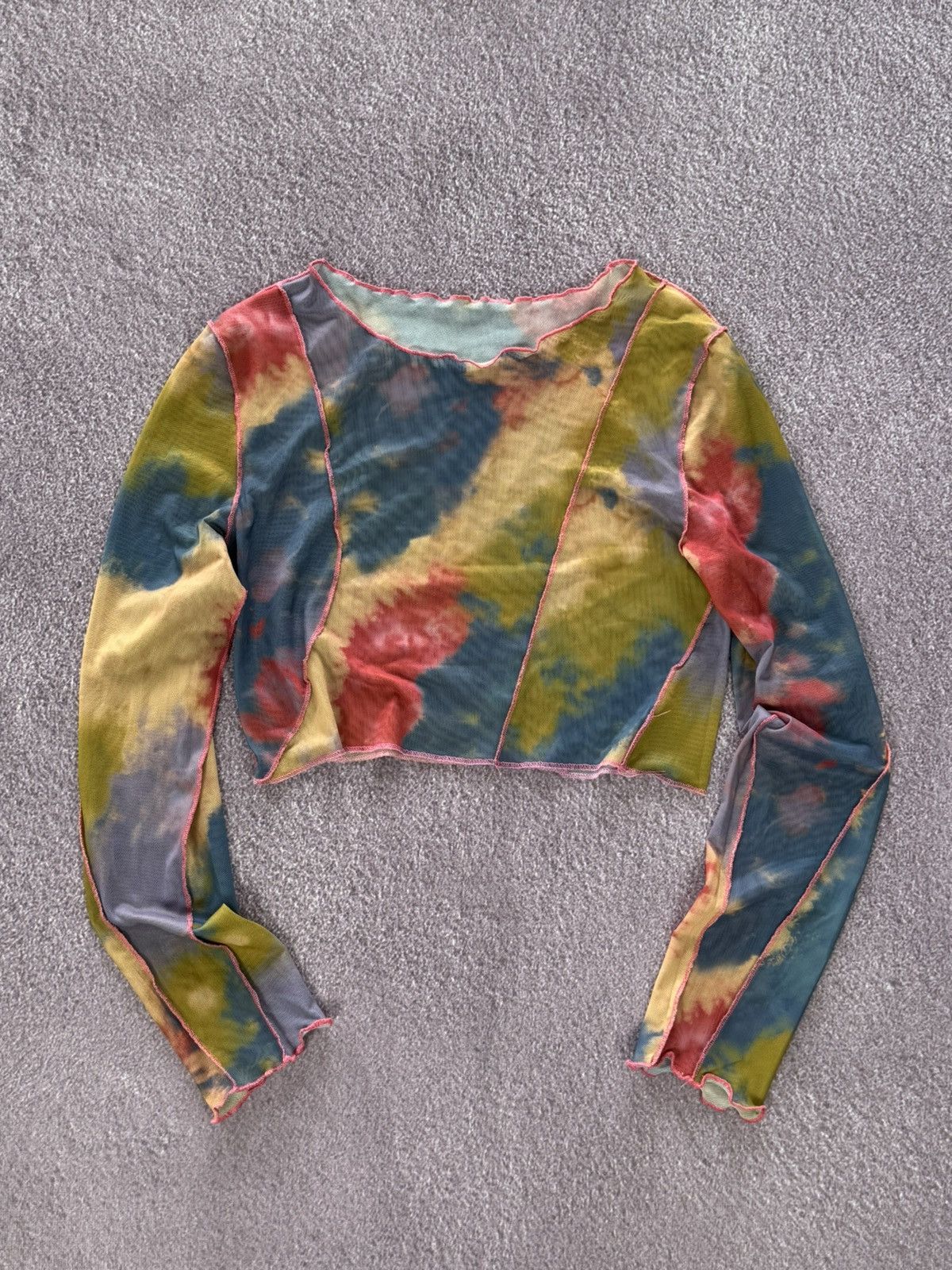 Japanese Brand Y2K Multicolour Glamour JPG Style Mesh Long Sleeve Size M / US 6-8 / IT 42-44 - 1 Thumbnail