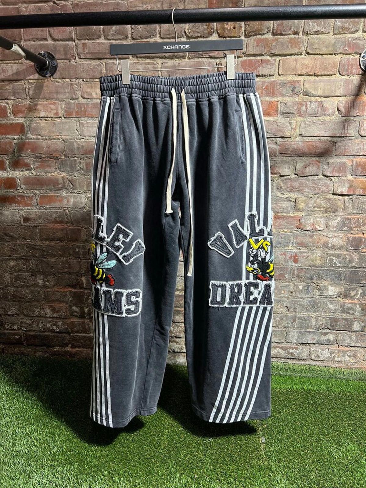 Vale Vale State Striped Sweatpants Black/White Sz. L Size ONE SIZE - 1 Thumbnail