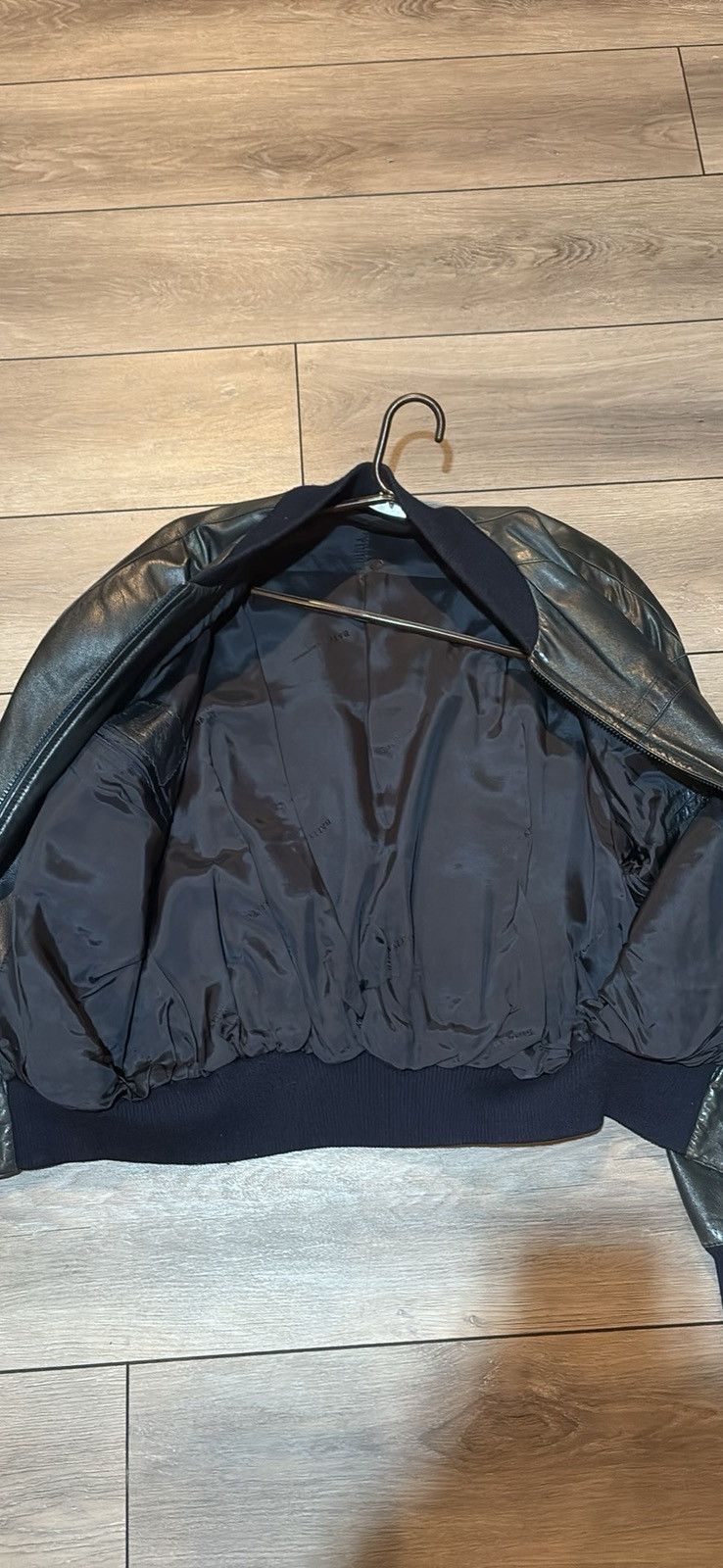 Bally Bally Black Leather Bomber Jacket Men’s Vintage Size US M / EU 48-50 / 2 - 2 Thumbnail