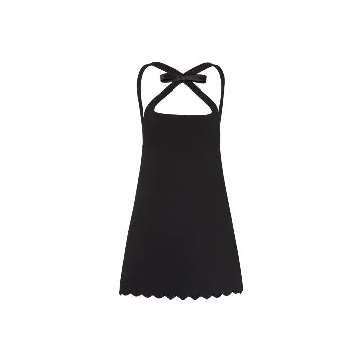 Miu Miu Black Sleeveless Mini Dress with Bow 0079