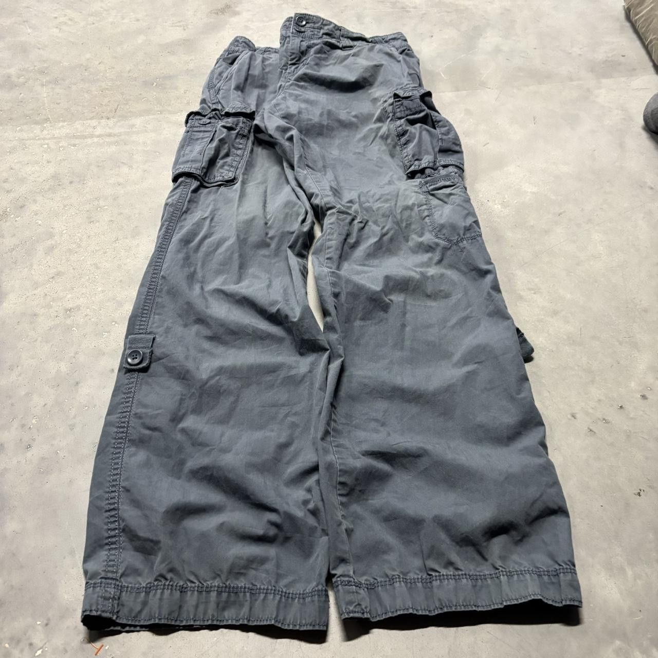 Japanese Brand × Vintage Crazy Vintage Y2K/2000s Blue Streetwear Skater Cargo Pants! Size US 29 - 3 Thumbnail