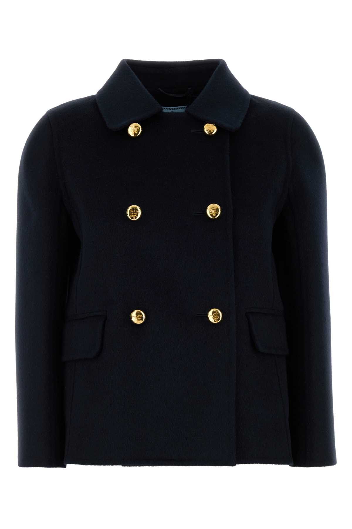 コート PRADA Midnight Blue Wool Blend Coat Prada Midnight Blue Wool Blend Coat | italist