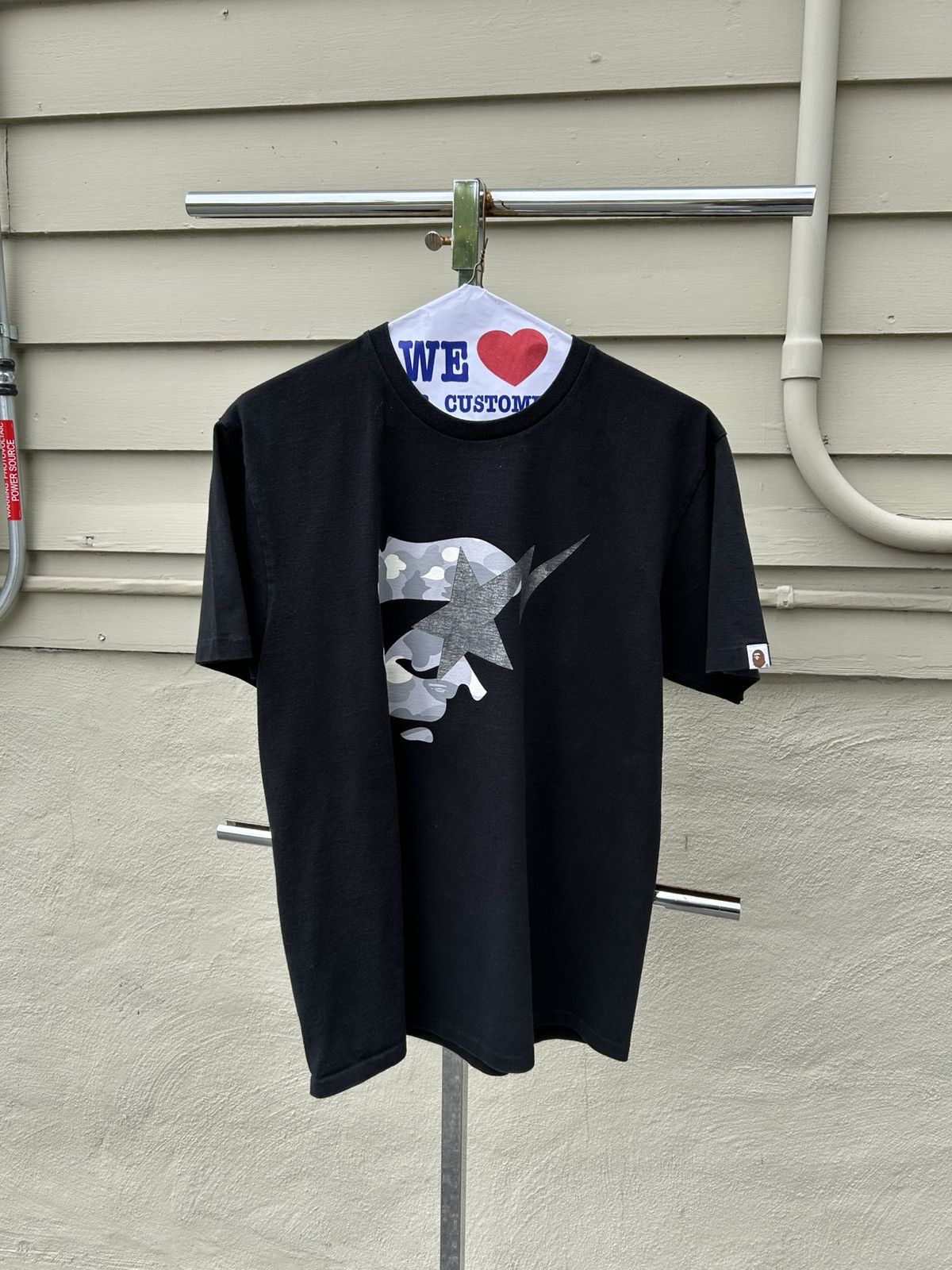 Bape Bape By bathing ape tee black/silver Size US XL / EU 56 / 4 - 1 Thumbnail