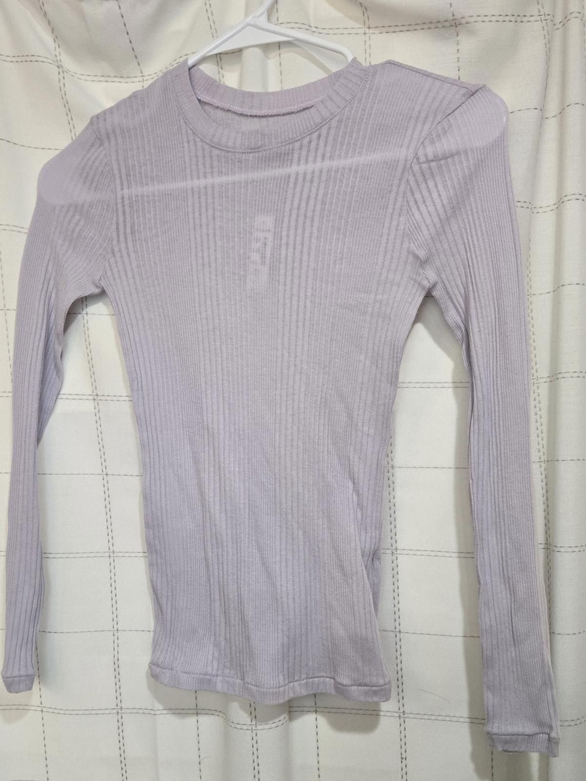 Madewell Madewell Variegated Ribbed Crewneck Long-Sleeve Tee Size XXS / US 00 / IT 34 - 2 Thumbnail