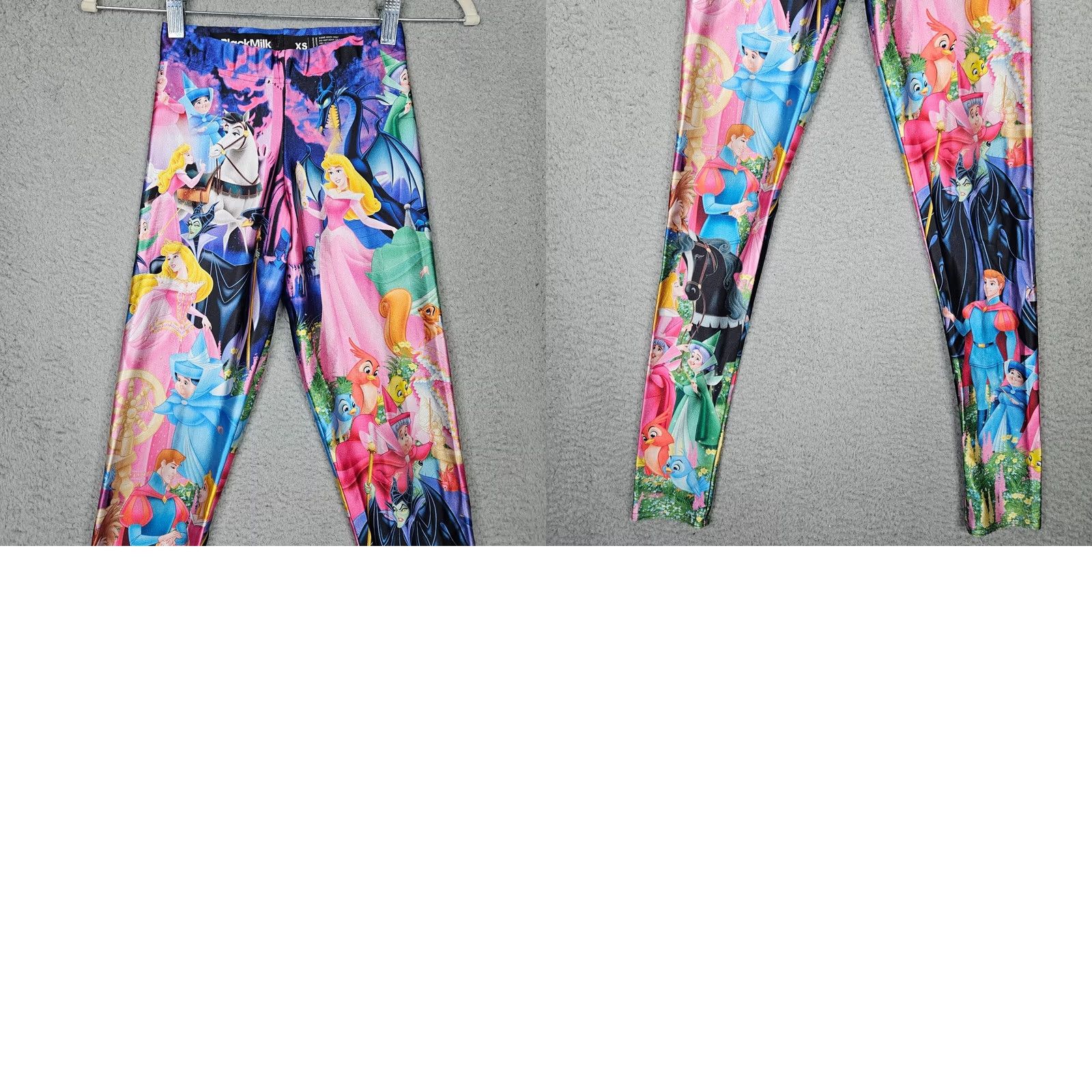 BlackMilk VINTAGE? No. (But cannot assume). Black Milk Disney Leggings Women XS Black Disney printed Leggings Skinny Adults Women Nike? Size 26" / US 2 / IT 38 - 8 Thumbnail