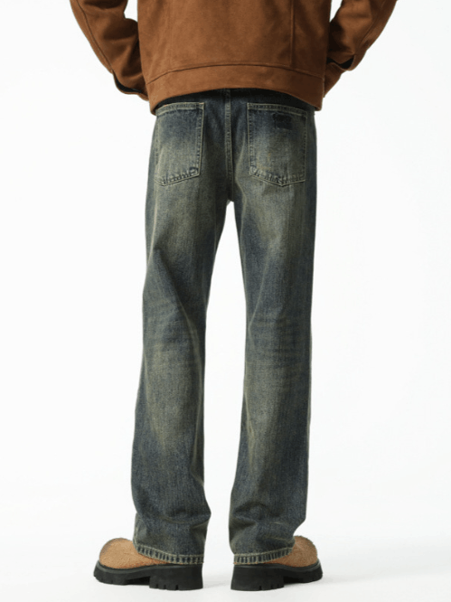 Japanese Brand × Jean Washed distressed men's slim all-match flared jeans Size US 32 / EU 48 - 4 Thumbnail
