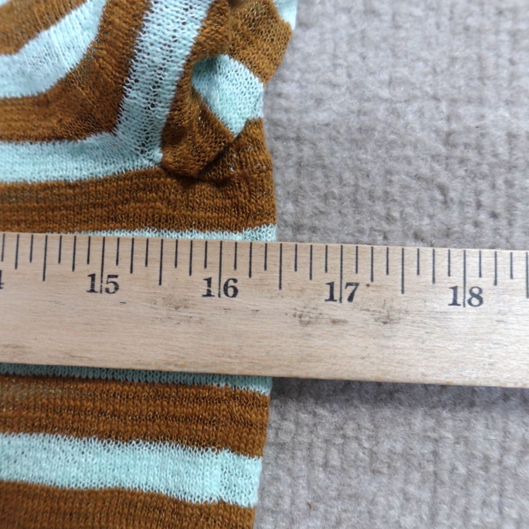 J.Crew J.Crew Cardigan Sweater Womens Small Brown Blue Lightweight Button Front Striped Viscose Long Sleeve Regular Size Women Size S / US 4 / IT 40 - 6 Thumbnail