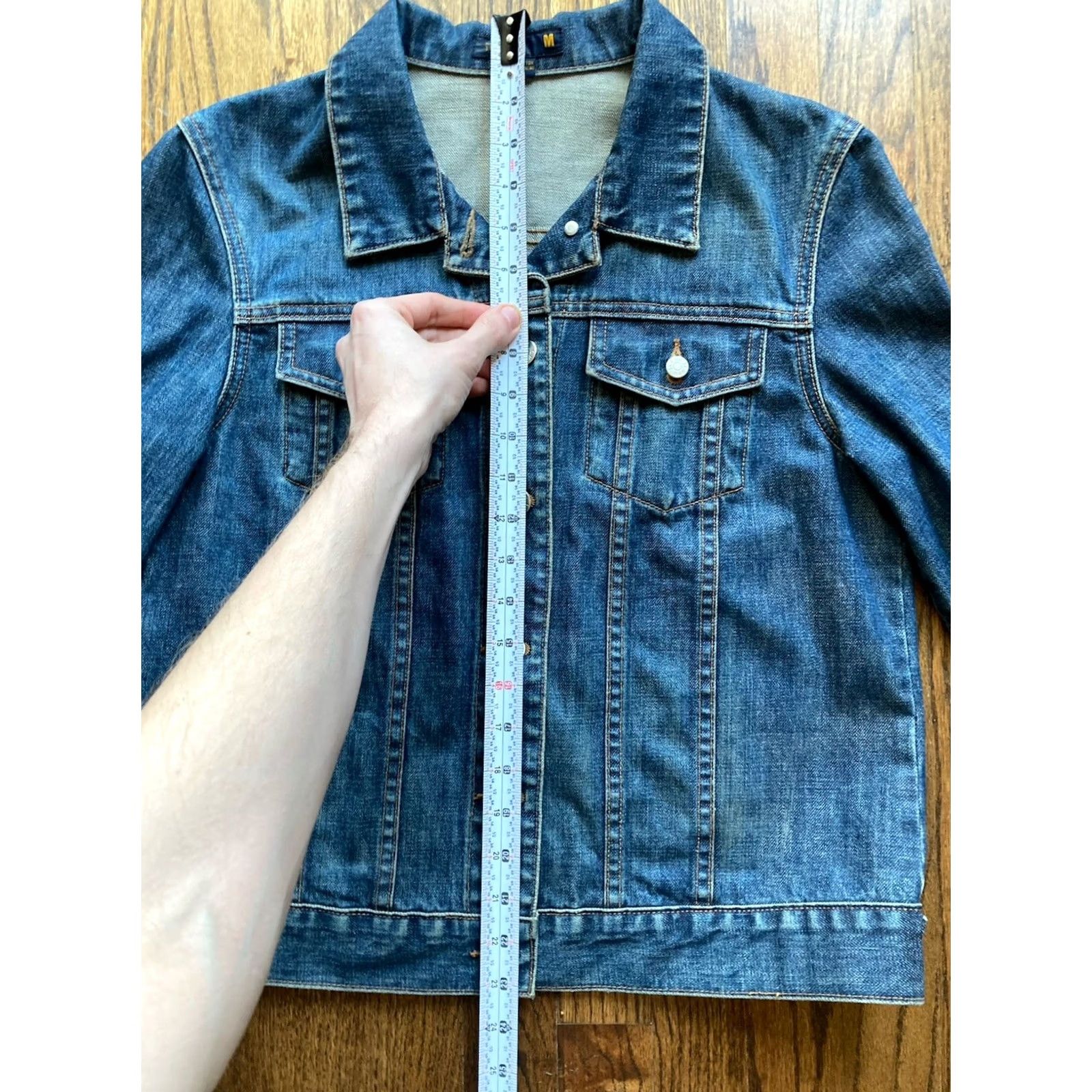 J.Crew J.CREW Denim Jacket Womens Size M Blue Trucker Jean Classic Jacket Clothing City Casual Mens? Ladies? Size 32" / US 10 / IT 46 - 4 Thumbnail