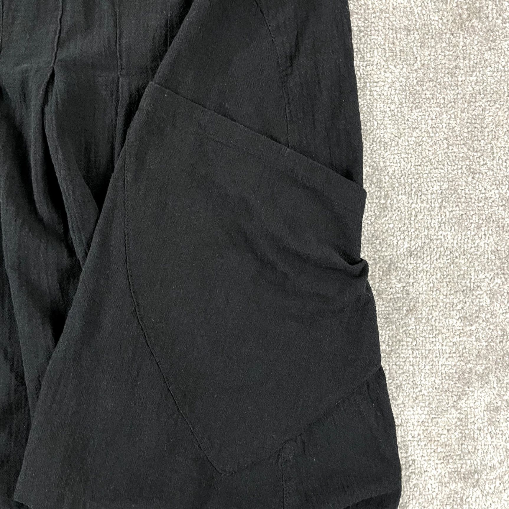 Vintage LULU-B Dress Womens Large Black Gauze 36" Lagenlook Pockets Beachy 3/4 Sleeve Size L / US 10 / IT 46 - 6 Thumbnail