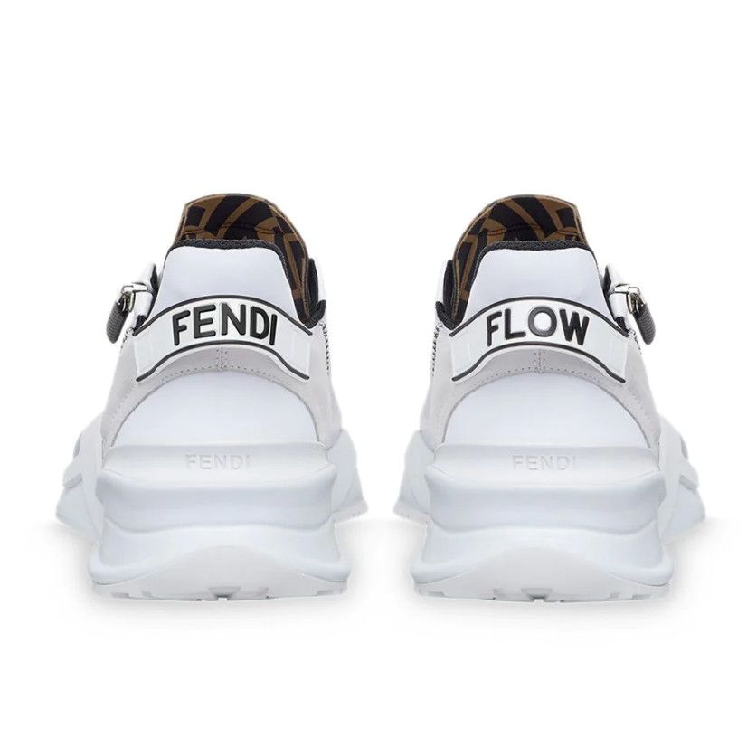 Fendi o1w1db10825 7E1392 Flow Low-Top Sneakers in White Size US 11 / EU 44 - 2 Thumbnail