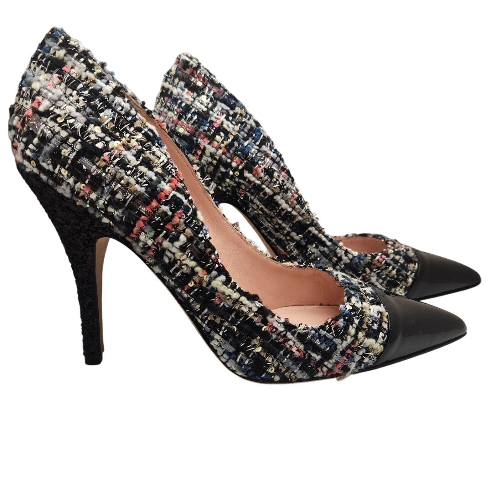 Kate Spade Kate Spade Lacy Black/MultiStar Heels Size US 8 / IT 38 - 3 Thumbnail