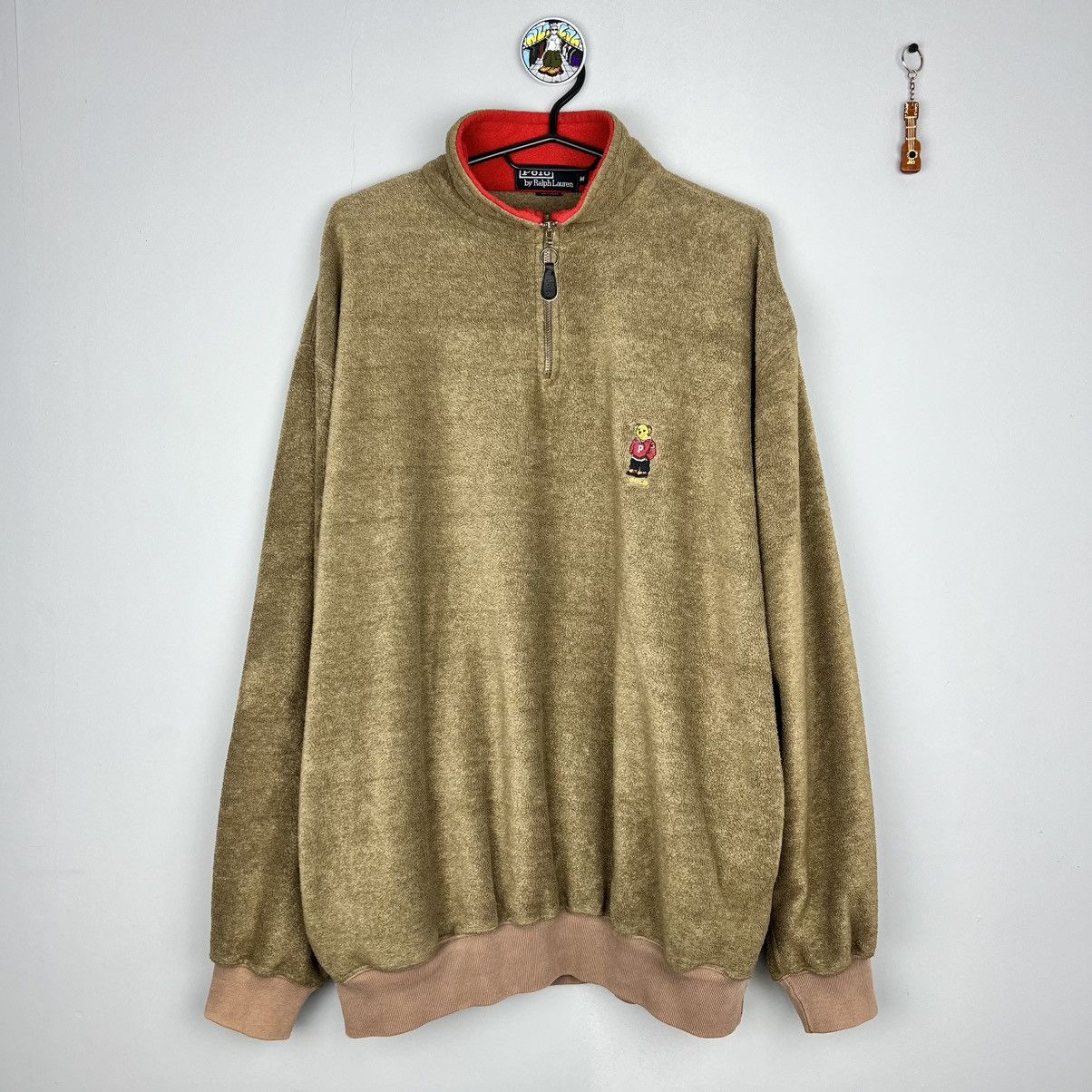 Polo Ralph Lauren Rare Vintage Polo Bear Ralph Lauren half Zip Fleece Sweater Size US L / EU 52-54 / 3 - 1 Thumbnail