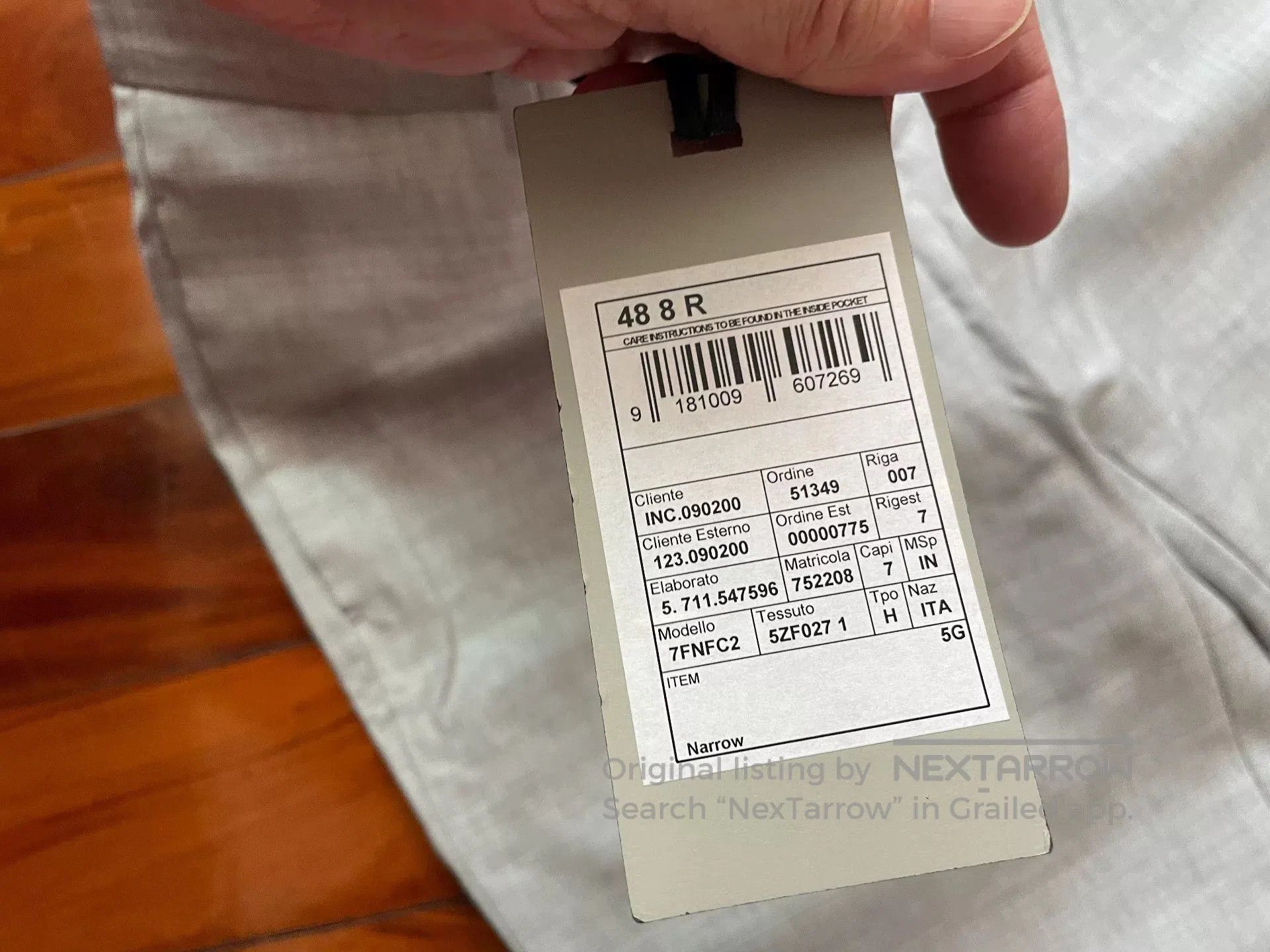 Z Zegna Z Zegna Men's Gray Wool Trousers. Size US 32 / EU 48 - 7 Thumbnail