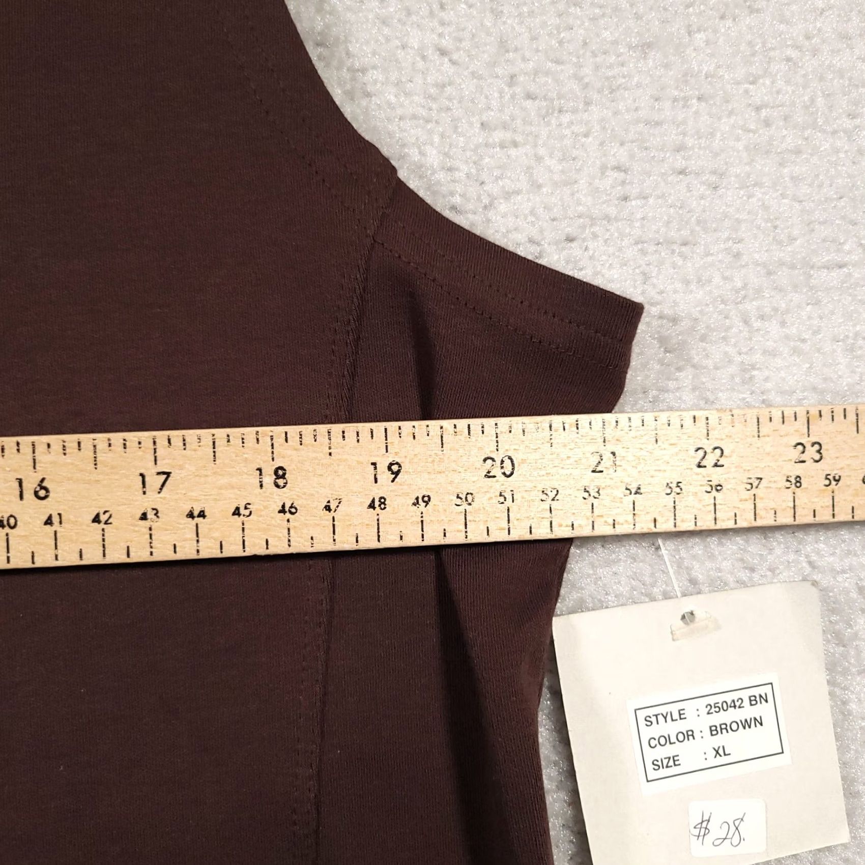 Vintage Keren Hart Shirt Women's XL Brown Sleeveless Tank Top Round Neck Shirt Tank Top Sleepwear? Size XL / US 12-14 / IT 48-50 - 5 Thumbnail