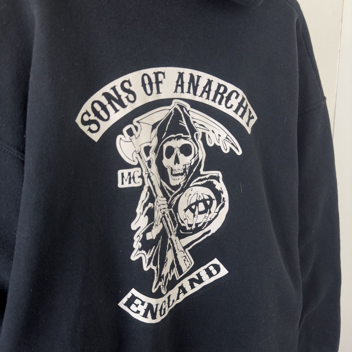 American Apparel Vintage Sons Of Anarchy England Big Print Boxy Fit Size US XL / EU 56 / 4 - 3 Thumbnail
