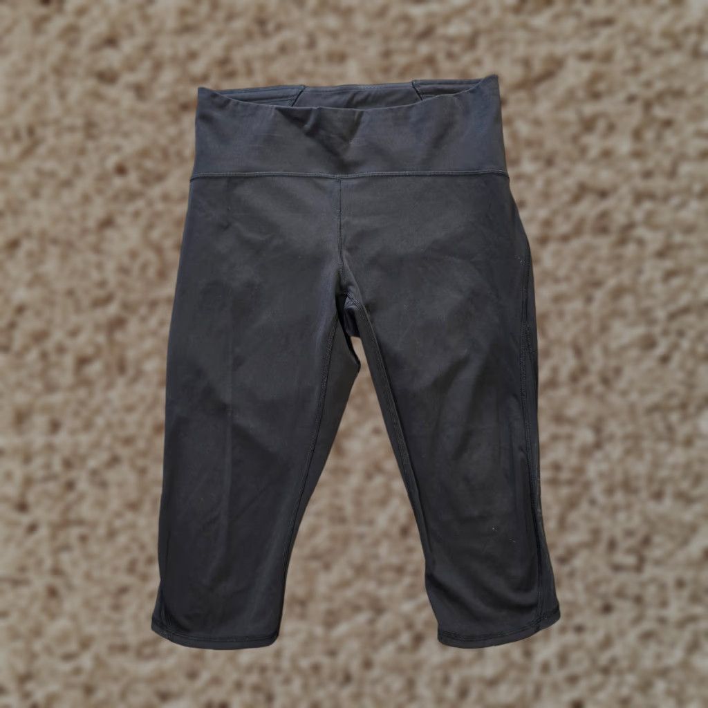 Lululemon Lululemon Pants Womens Size 12 Black Train Times Cropped Stretch Athletic Workou (typo preserved) Size 34" / US 12 / IT 48 - 1 Thumbnail
