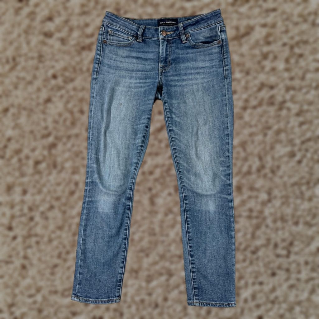 Lucky Brand Lucky Brand Pants Womens 2 Blue Denim Jeans Skinny Tapered Cotton Blend Stretch Denim Jeans Size 26" / US 2 / IT 38 - 1 Thumbnail